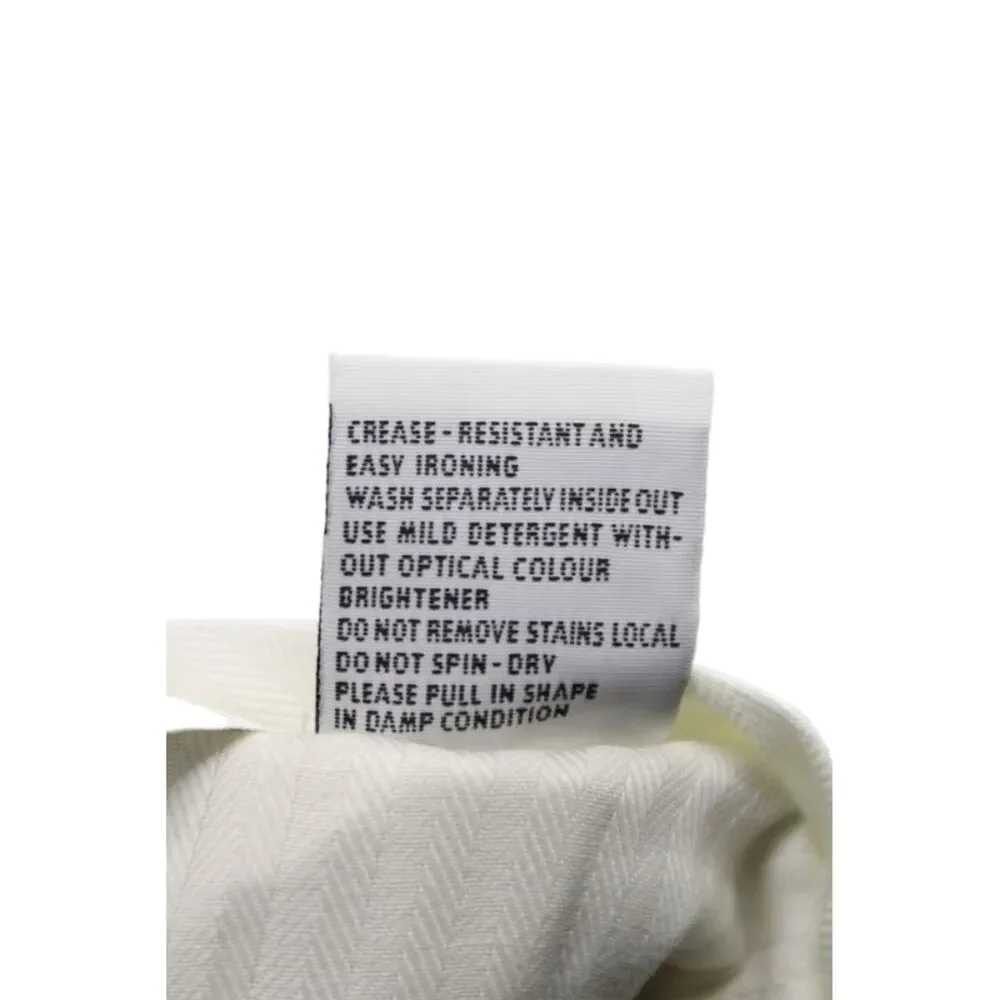 Hiltl Mens Dress Pants Beige Herringbone 58% Cotton Size 36